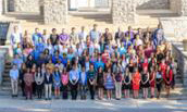 Photo of 2014 Centennial Scholars with President Alger