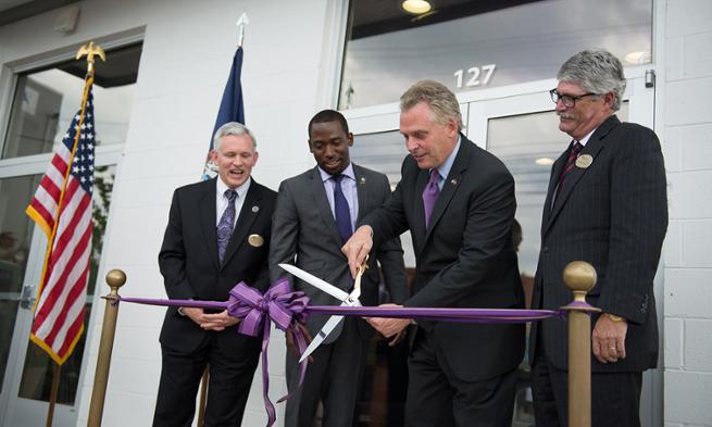 Ice House Ribbon Cutting: Jon Alger, Levar Stoney, Governor Terry McAuliffe, Jim Shaeffer