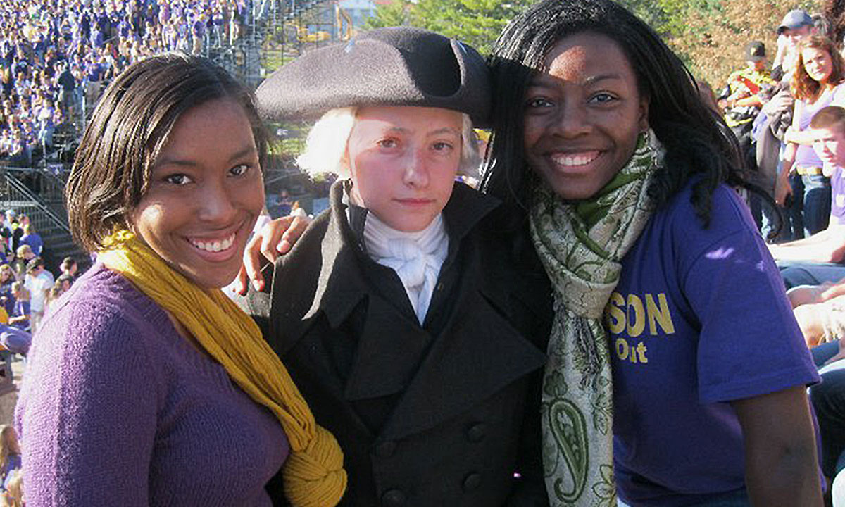 Photo of Chiquita King at JMU football game