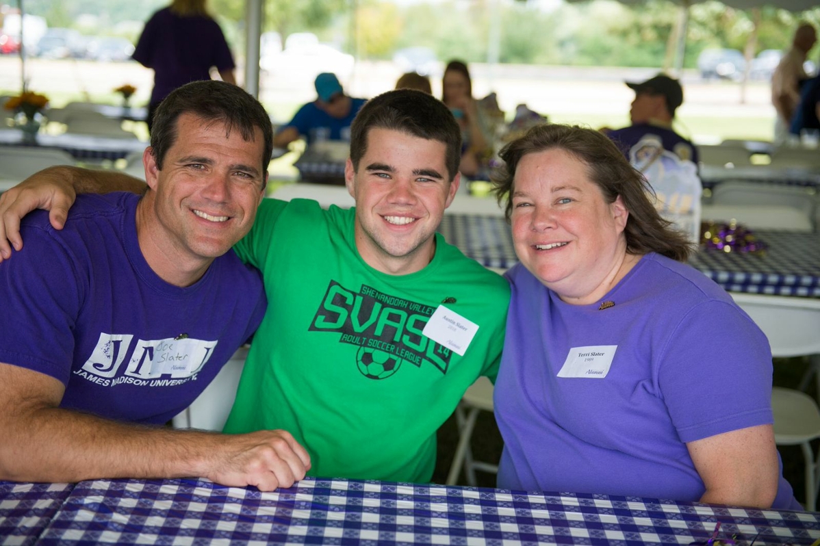 Photo of dad, son and mom