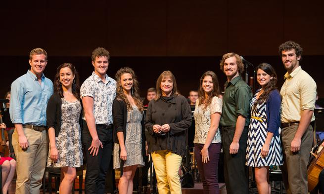 Patti LuPone with JMU students