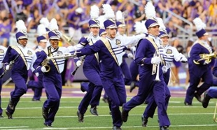 JMU Marching Royal Dukes, photo courtesy of Athletics Photography and Marching Royal Dukes