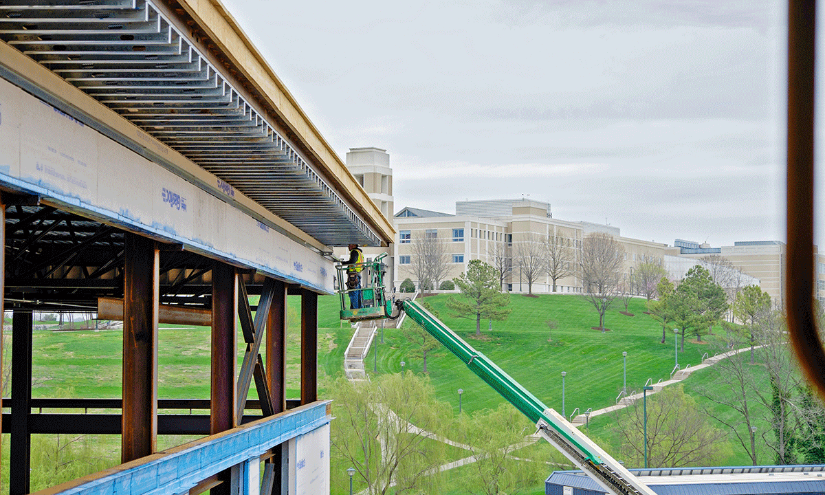 Photo of construction at JMU's UREC