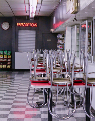 photo of empty diner