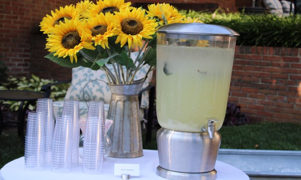 Image of a drink station at an event