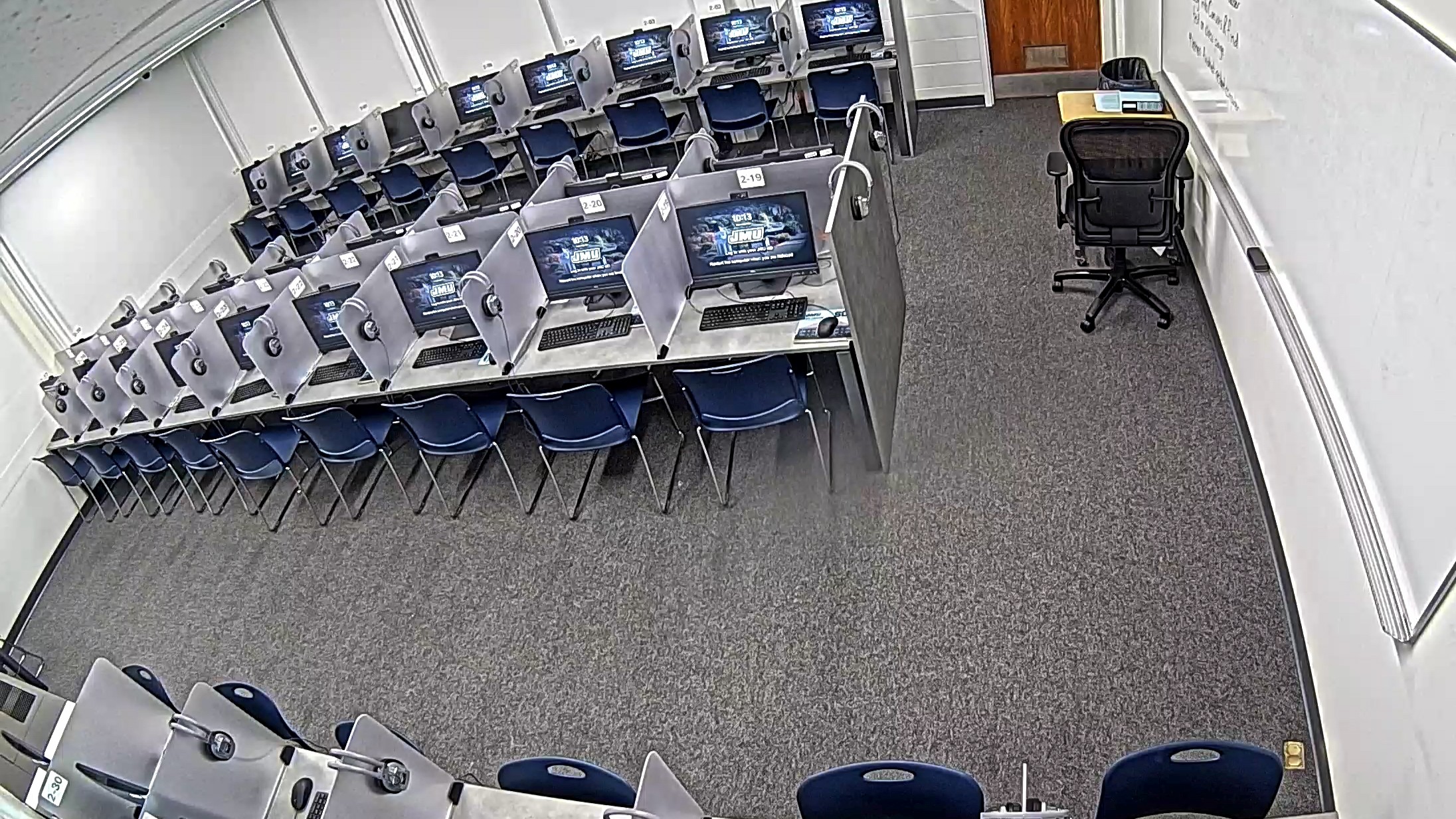 Picture of the Assessment and Testing Center from a camera in the room.