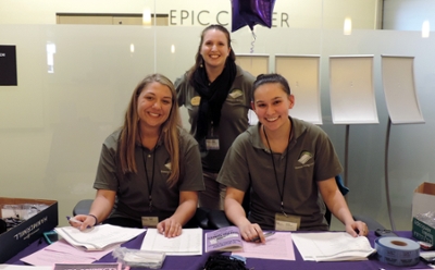 UWC tutors at the welcome desk