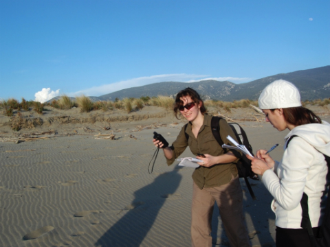 Two women gathering data in Malta