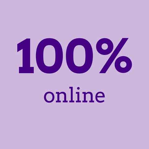 100% online