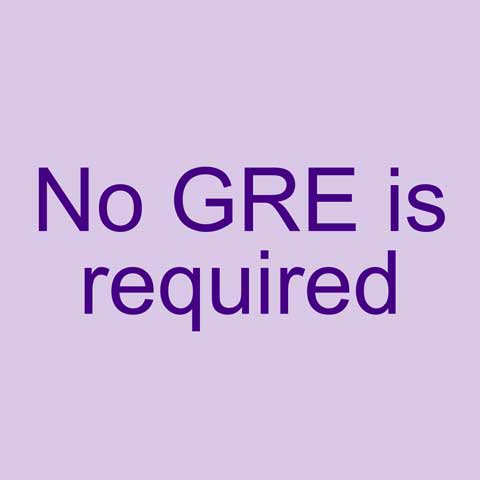 No GRE is required