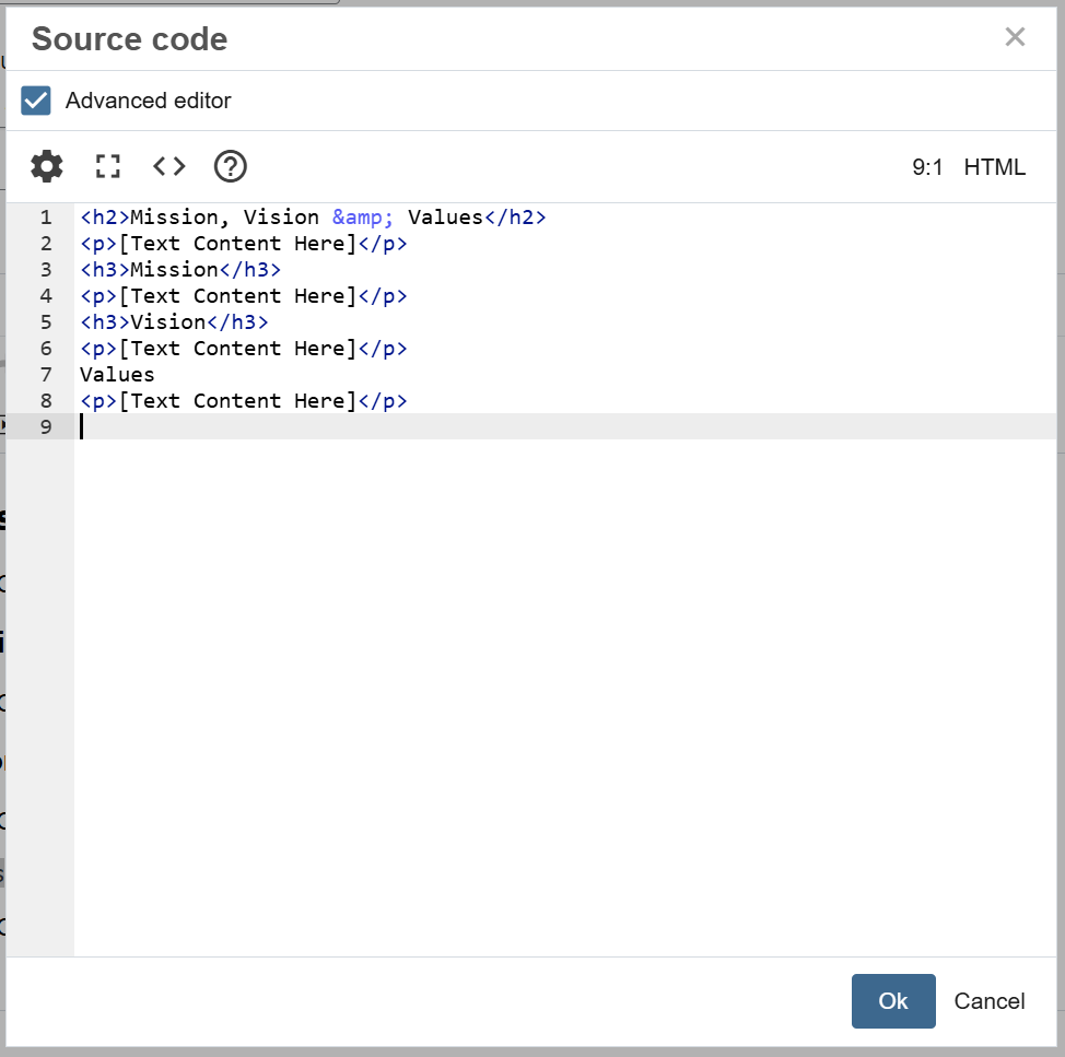 Screenshot of Cascade Source Code editor. Full description in image caption.