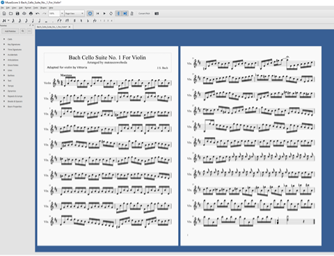 Screenshot of MuseScore