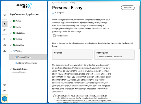 Common App Writing Personal Essay
