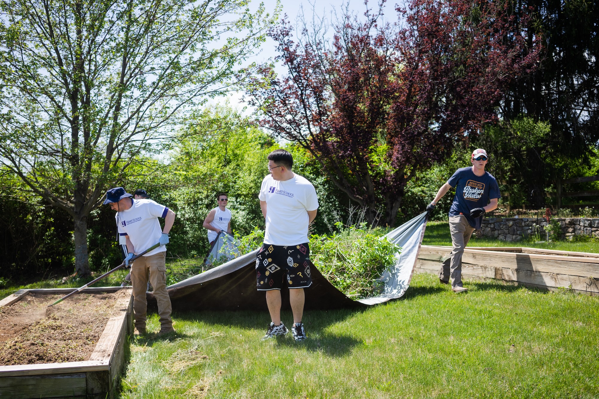 Hart School students volunteering