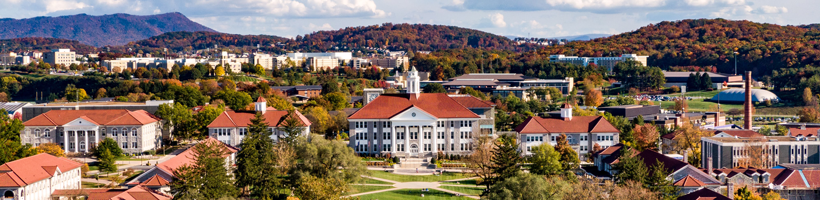 JMU's campus in the fall