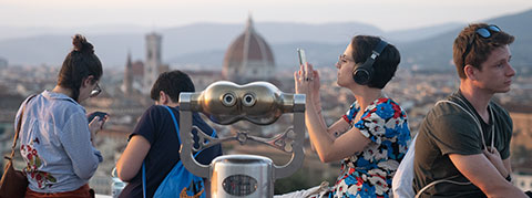 Photo of students studying abroad in Florence, Italy