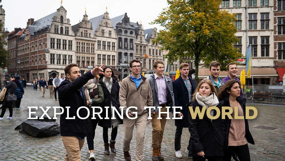 study abroad group in Antwerp