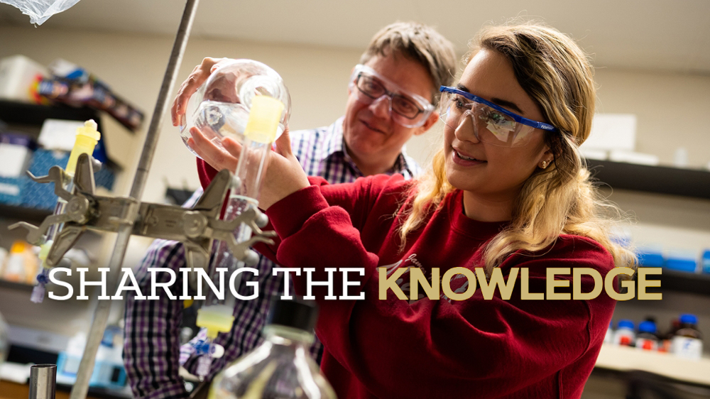 professor and student working together in a lab
