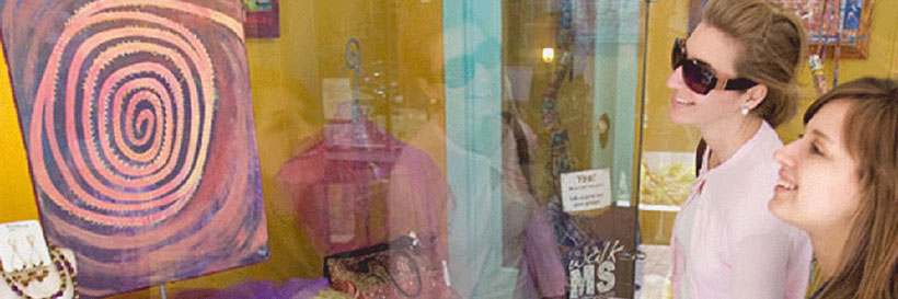 Window shopping downtown
