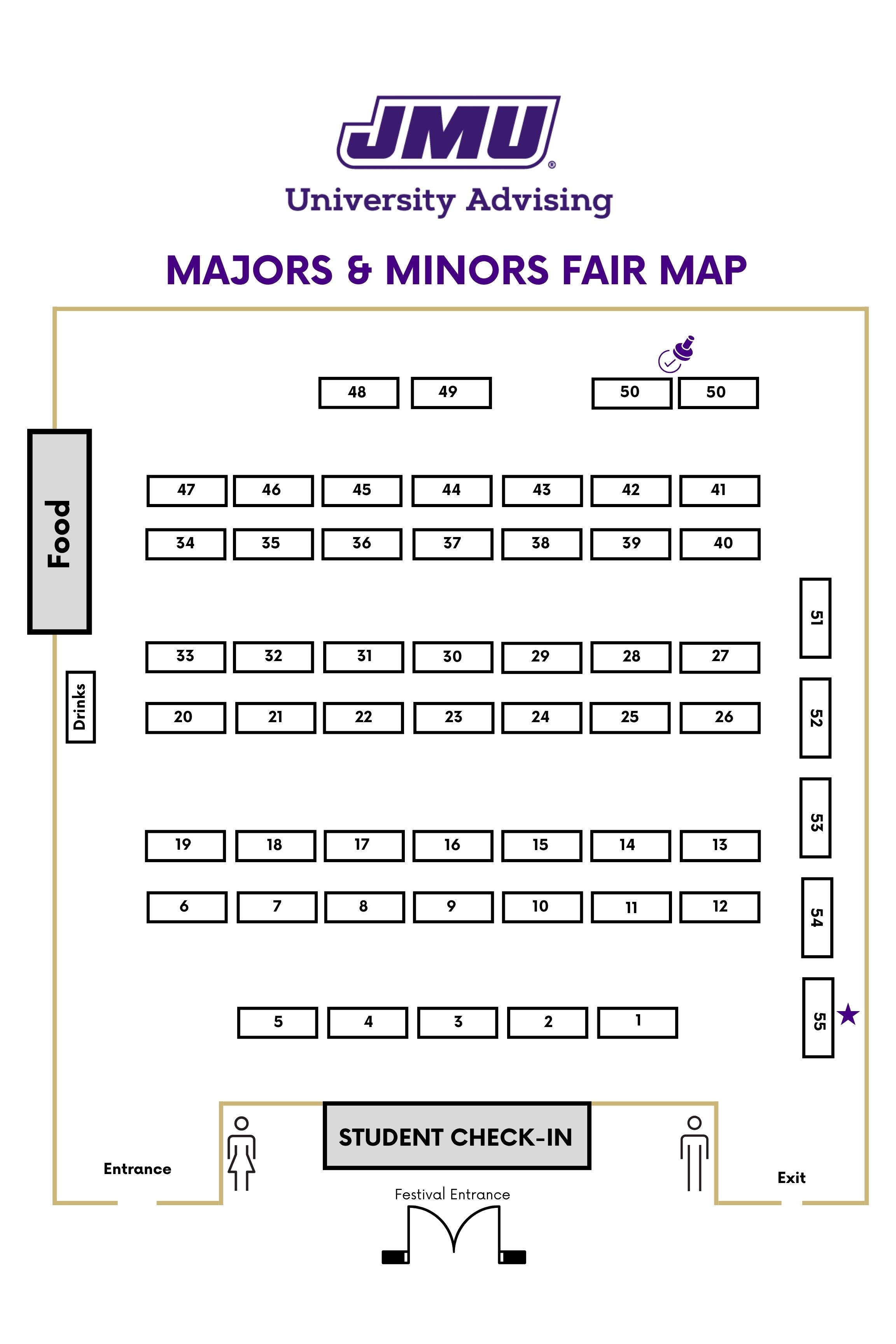 Majors &amp; Minors Fair Map 2026