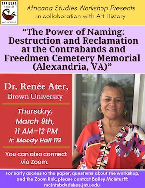 Africana Studies Workshop March poster