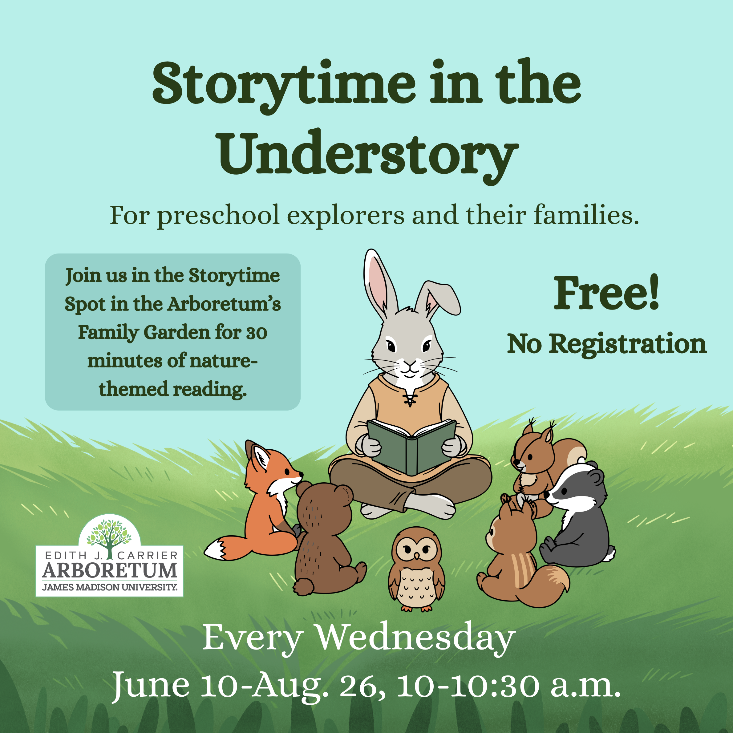 Storytime in the Understory, Wednesdays at 10am