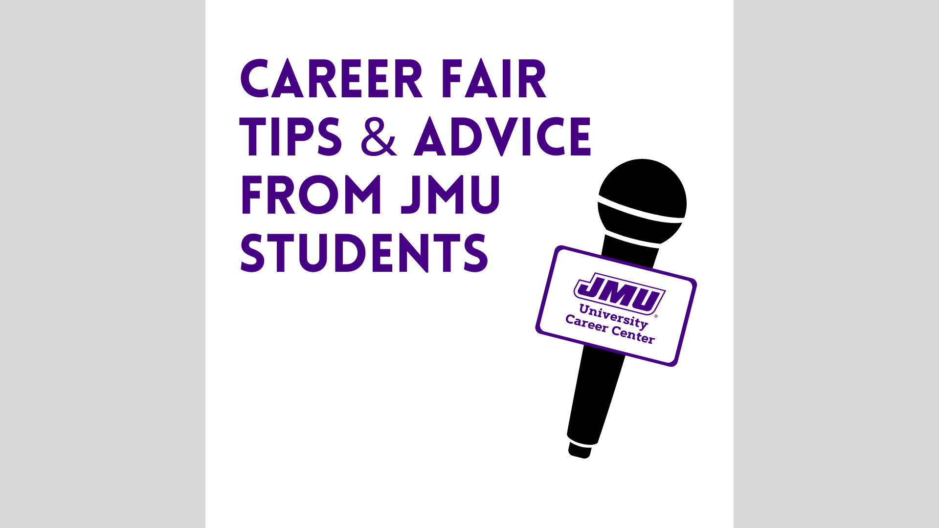 Career Fair Advice from JMU Students