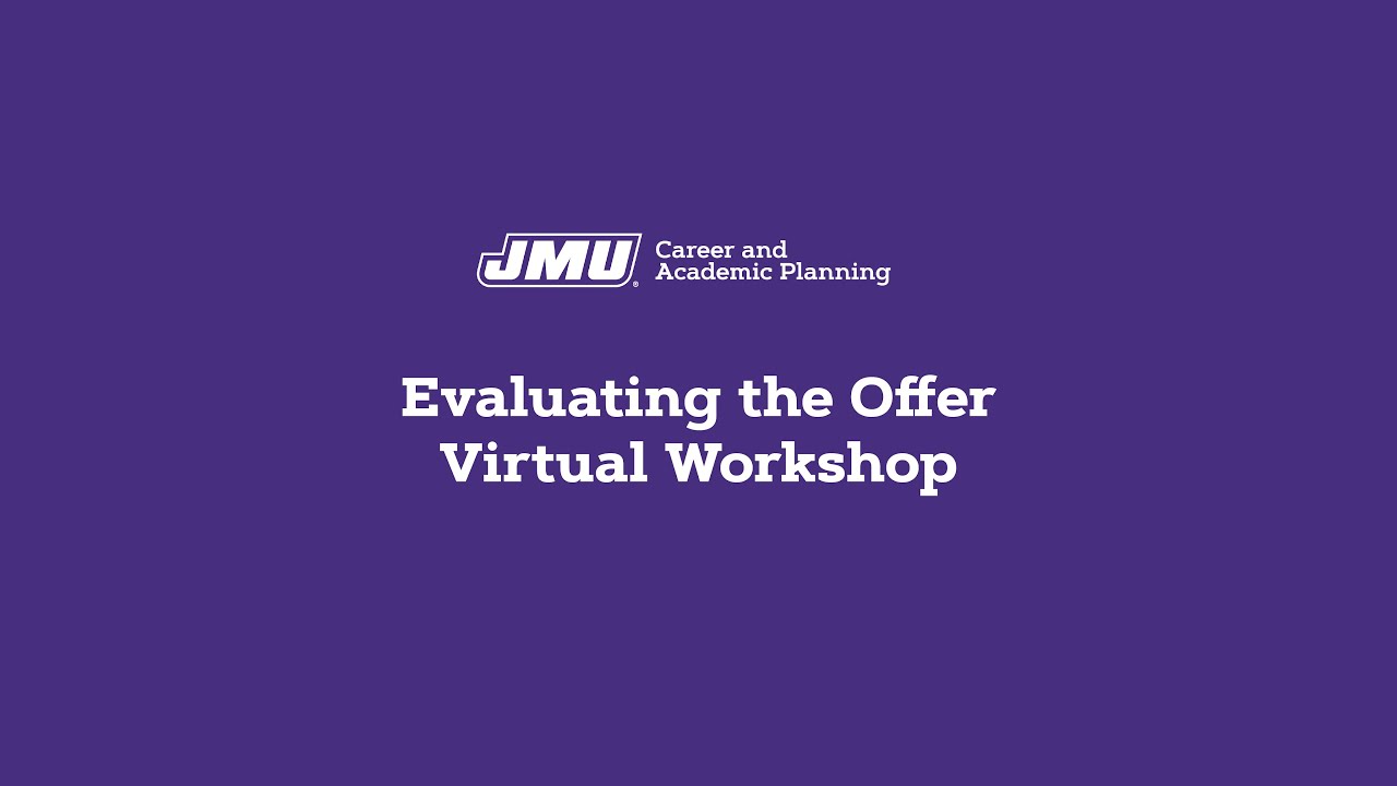 Video: Workshop: Evaluating the Offer