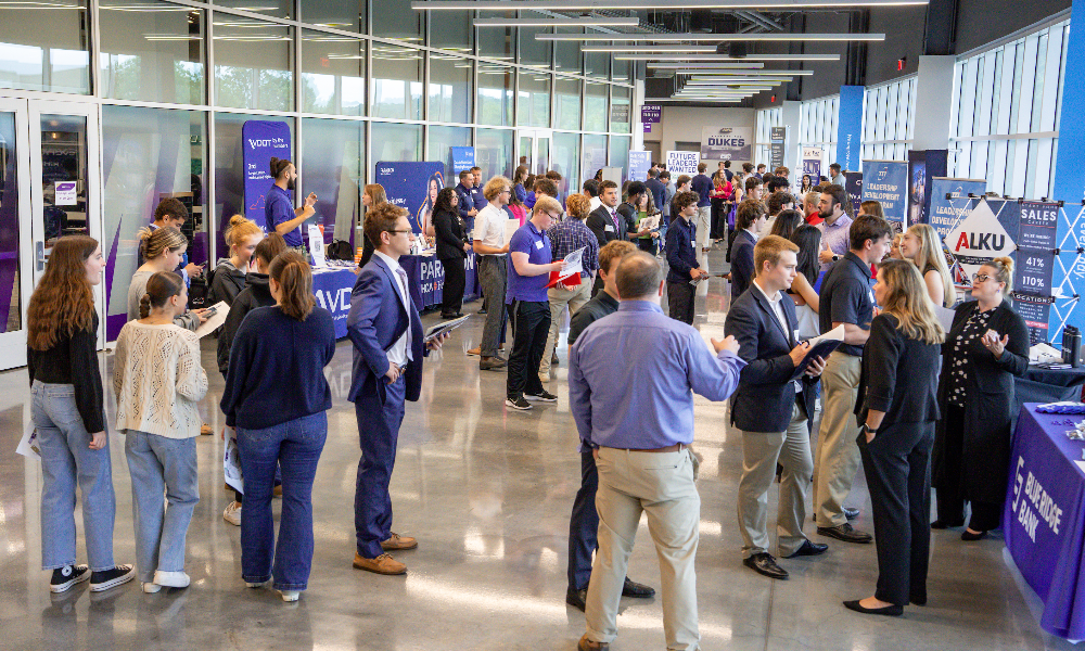 student and employer talking