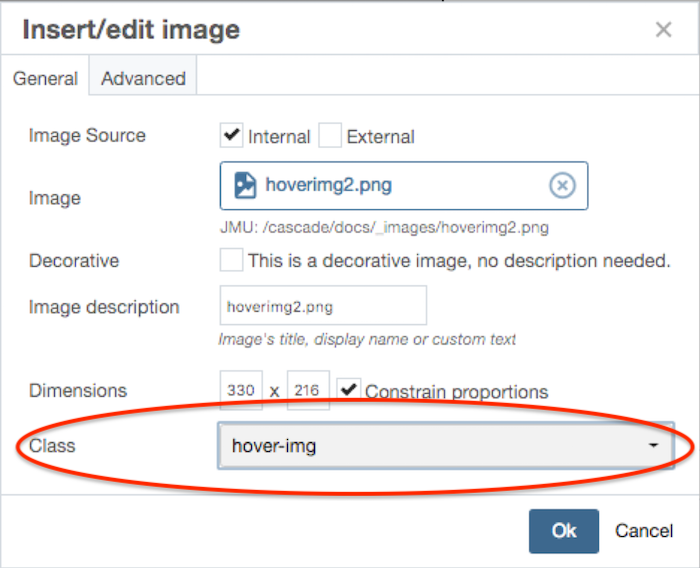 selecting hover image for the class