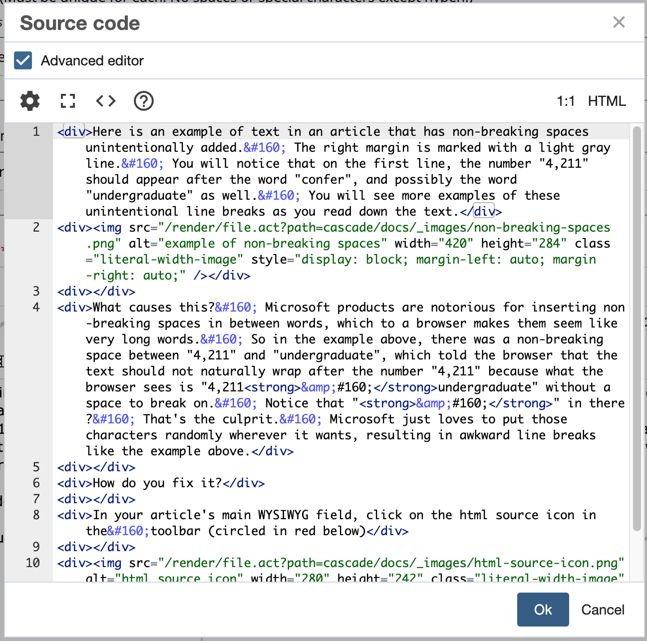 html source example