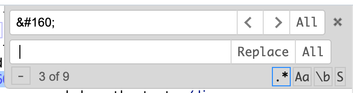 replace with example