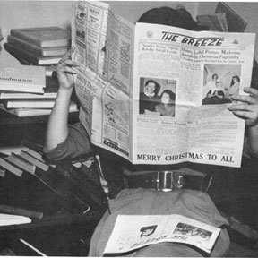 Student reading an early Breeze.