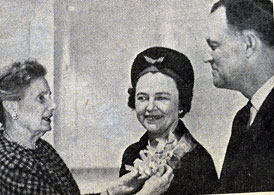Agness Dingledine with Lt. Gov. Mills Godwin, Jr.