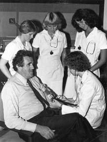 Nursing students with Dr. Carrier