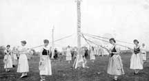 A Maypole dance early in the life of the Normal School.