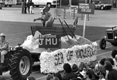 A float in the Madison to JMU parade