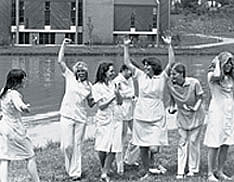 Nursing students at Newman Lake