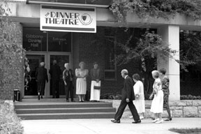 Guests arriving at the Dinner Theatre