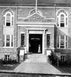 Entrance to Harrison Hall.