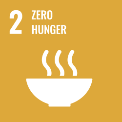 2 Zero Hunger - A white silhouette of steam rising from a bowl