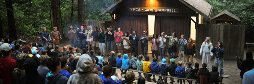 group of volunteers at ymca camp campbell