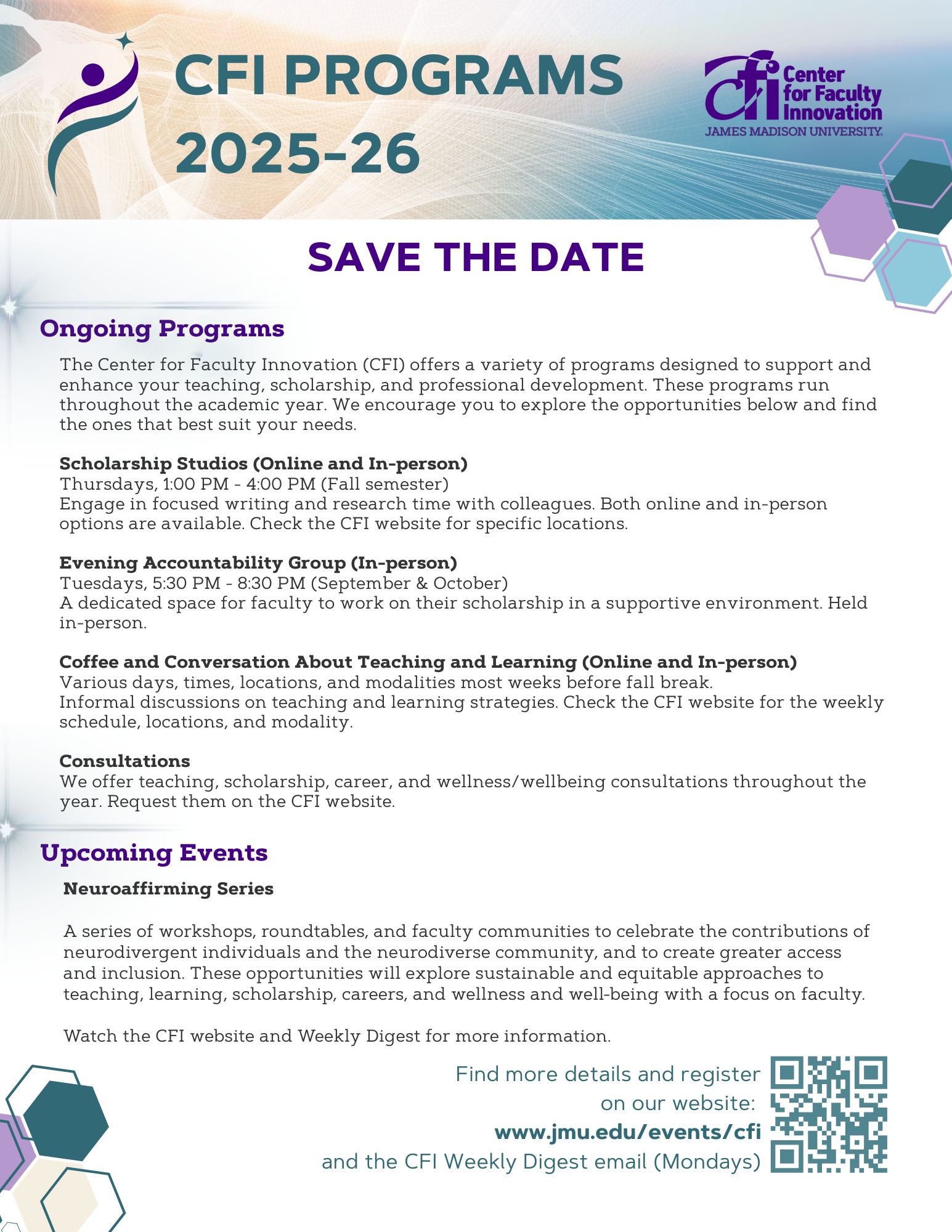CFI save the dates 2025-26 programs page 1