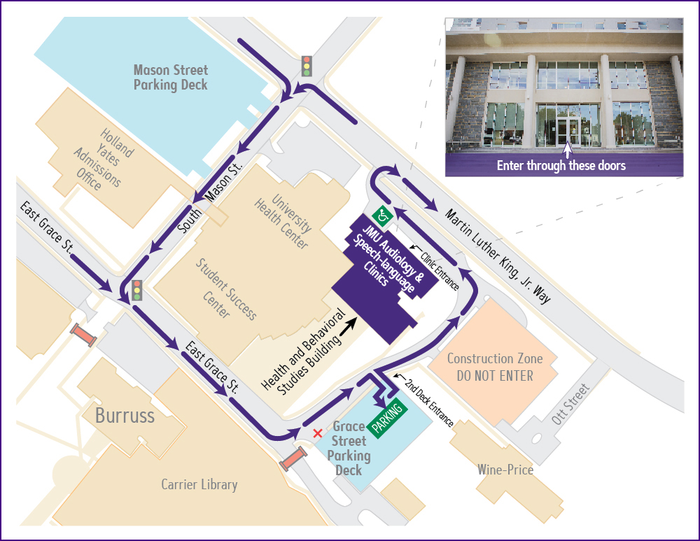 Map to CSD Clinic