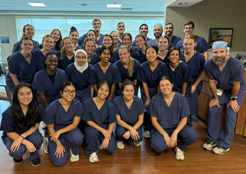 JMU students from the PA department, aseptic group