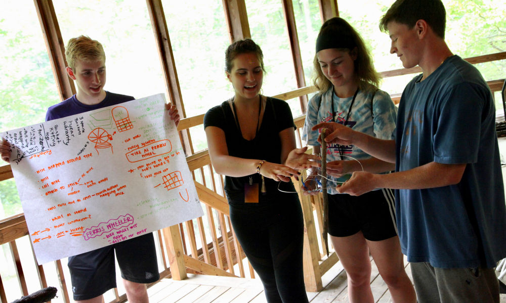 First year engineering students working on project at MADE Camp