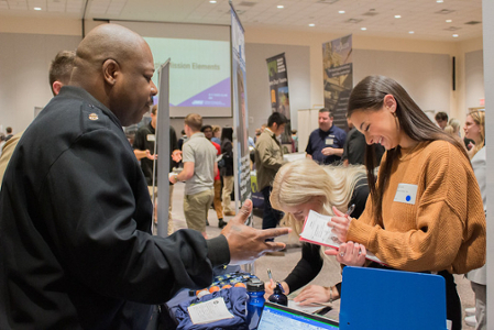 Students at the CISE Career Fair