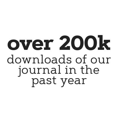 over 200,000 downloads of our journal in this year alone
