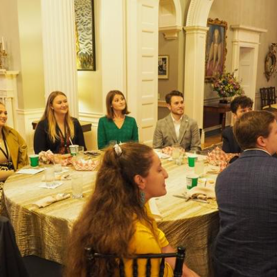 Jesse Williams with other fellows in the governor's mansion