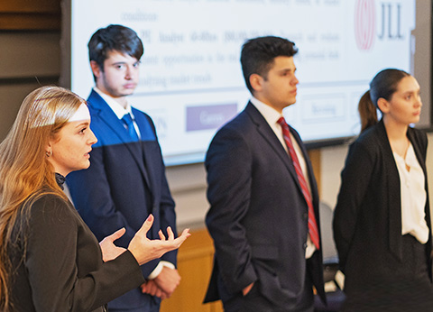 Madison Investment Fund students presenting